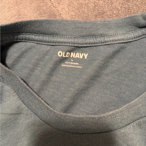 Old Navy Men's Teal Short Sleeve Tee - Picture 2 of 2
